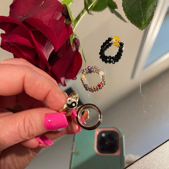 Atterri Stacking Rings Size 7 Set of 4 Gold Tone Brand New - Picture 7 of 10